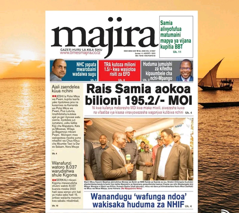 MAGAZETI YA LEO 4 AGOSTI 2023