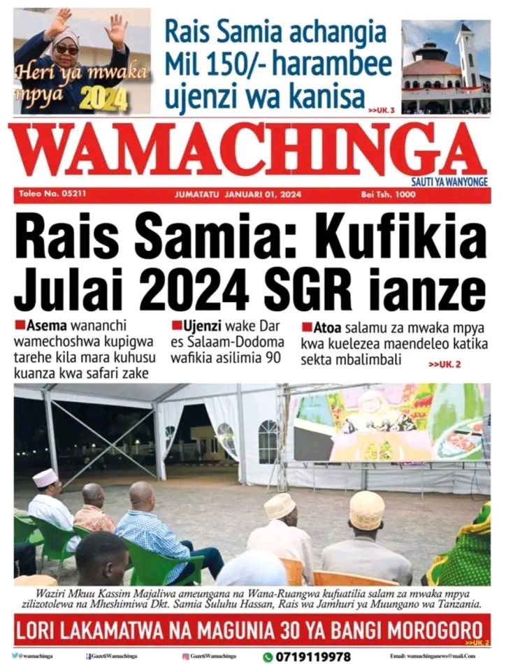 RAIS SAMIA SULUHU ATAJA MAMBO TISA MWAKA 2024                                <!--INDOLEADS - BEGIN--> <script src="https://app.indoleads.com/assets/js/banner.js?publisherId=621b323ed915b85eb9672cd3&offerId=269&height=150&width=954&method=Automatic" type="text/javascript"></script> <!--INDOLEADS - END-->