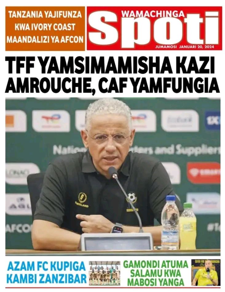 TFF YAMFUTA KAZI AMROUCHE HUKU CAF IKIMFUNGIA