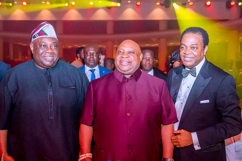 Musician Davido expresses joy as his uncle, Ademola Adeleke, is recognized as the “Best Governor of the Year” award.