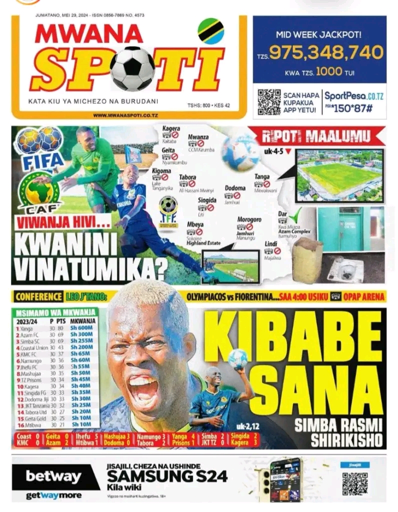 MAGAZETI YA LEO 29 MEI 2024