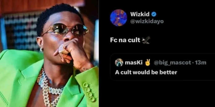 Wizkid claims that his fan base, Wizkid FC, resembles a cult-like group.