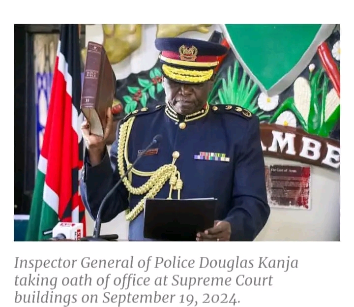 Douglas Kanja Takes Oath as New Inspector General of Police Service