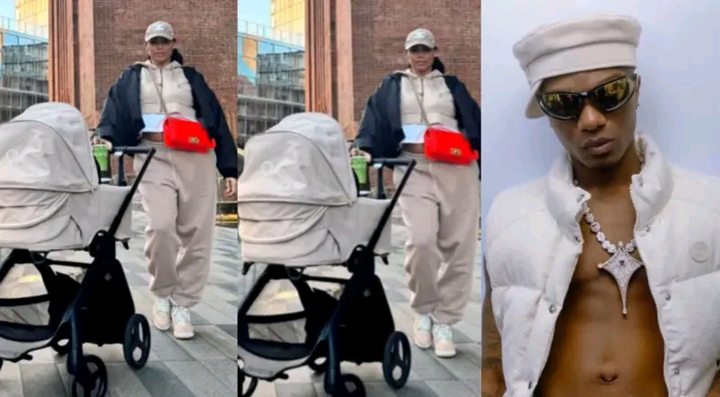 Fans praise fashionable appearance of Wizkid’s baby mama, Jada P, as she ventured out with their newborn daughter. 1